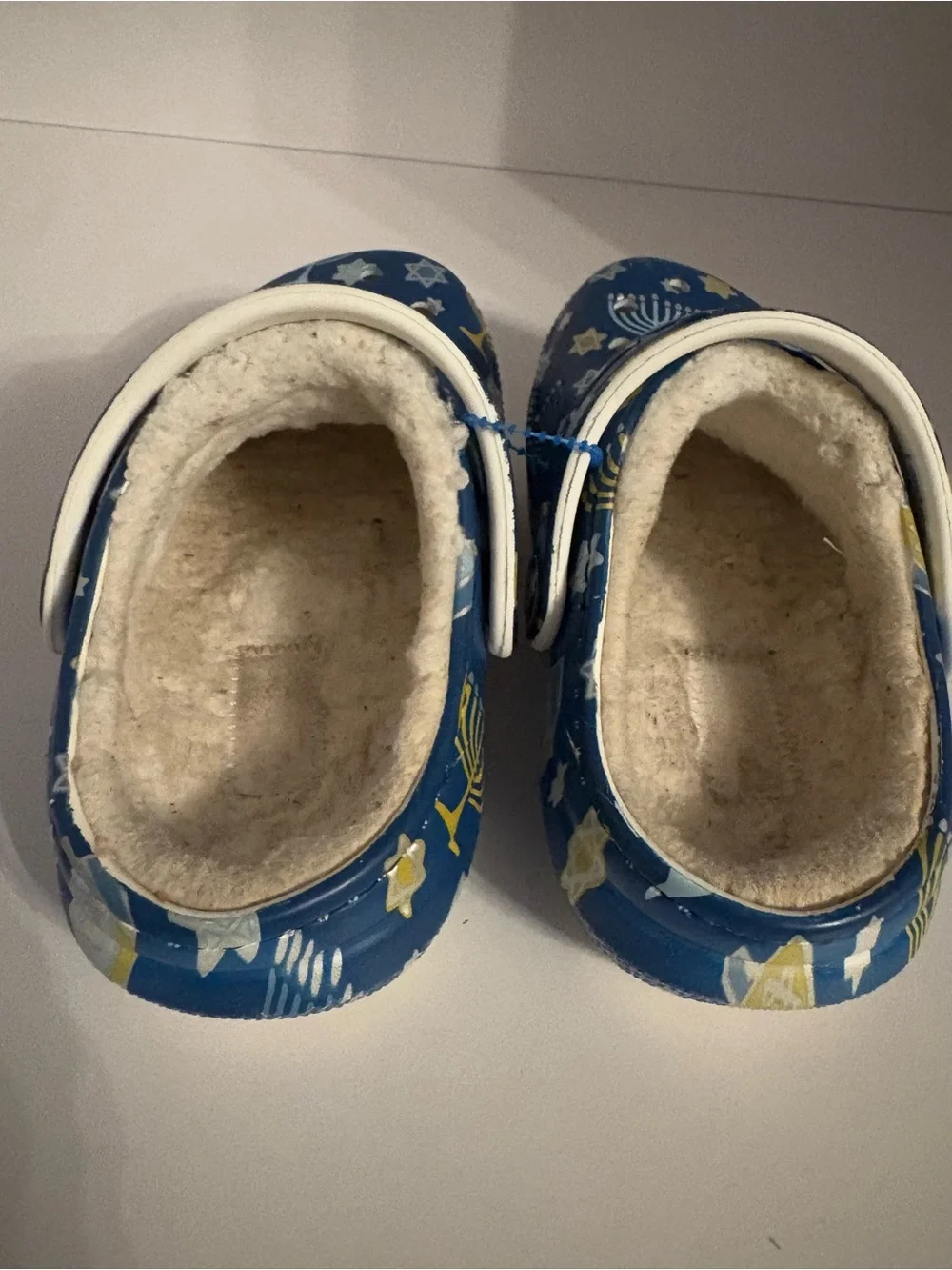 Crocs Classic Lined Hanukkah Clogs Kids Size 8